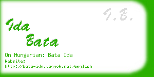 ida bata business card